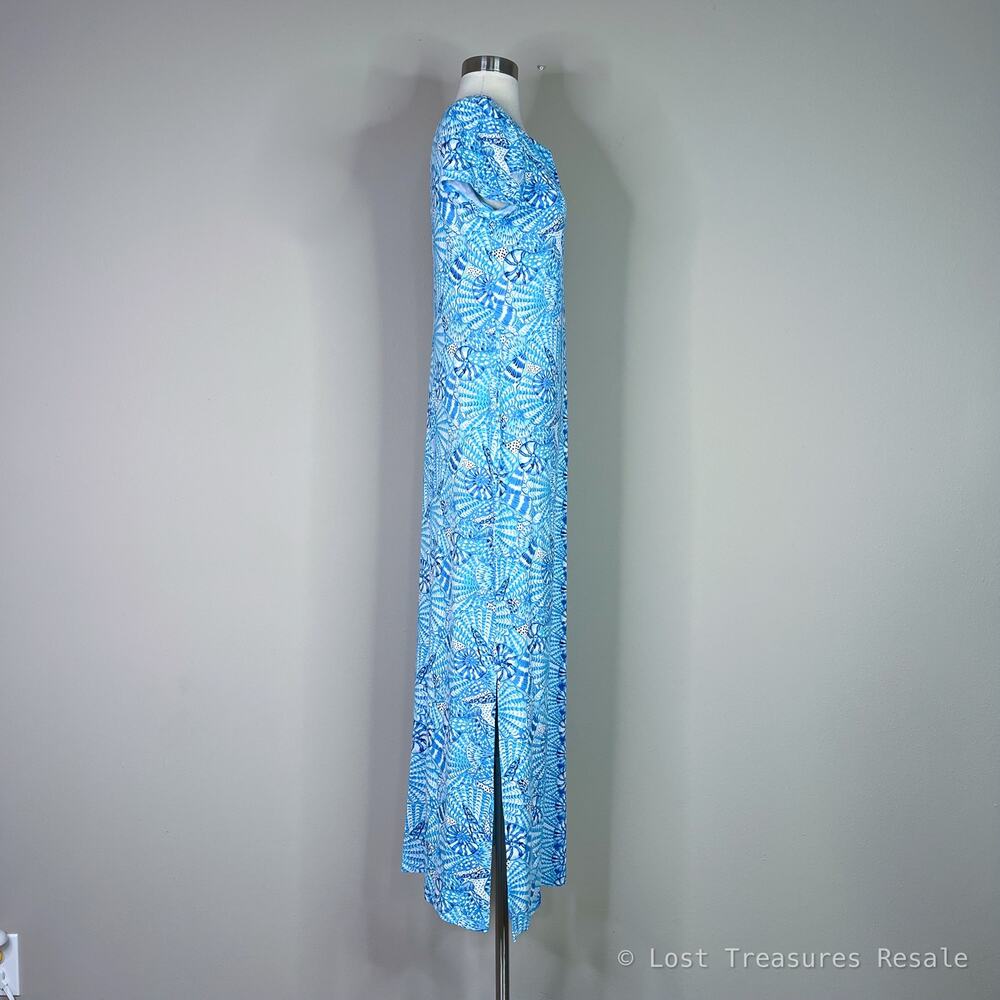 NEW Lilly Pulitzer | Sophiletta Blue Amalfi Seashore Print Maxi Dress Medium NWT - Picture 4 of 8